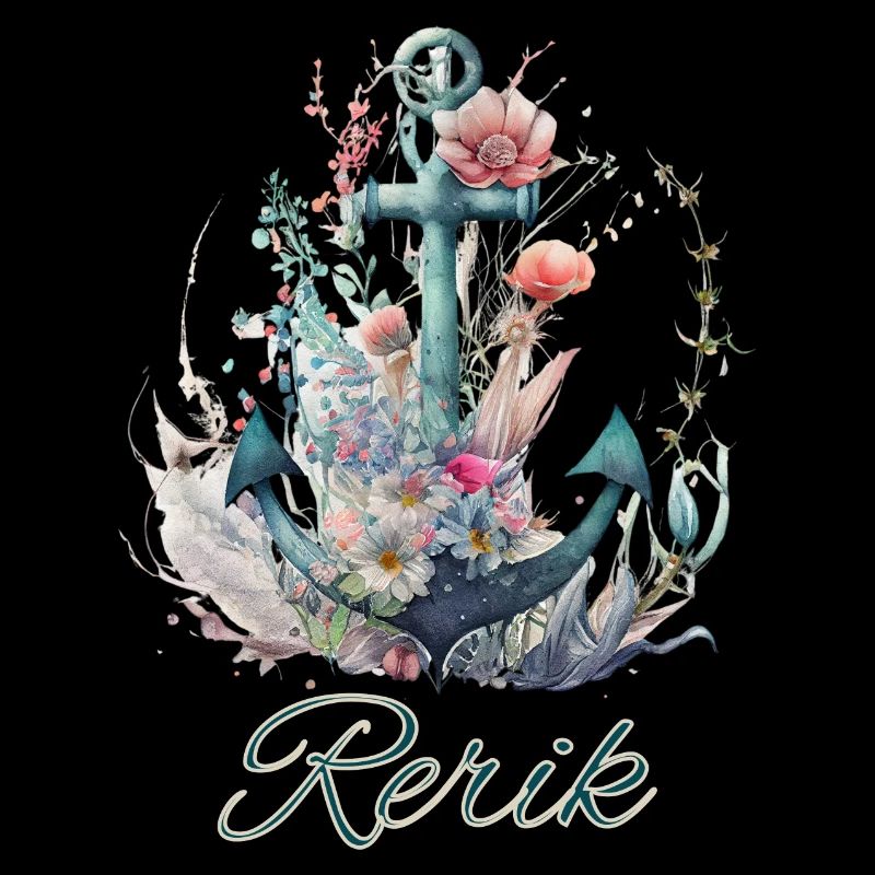 Ancre Rerik avec fleurs