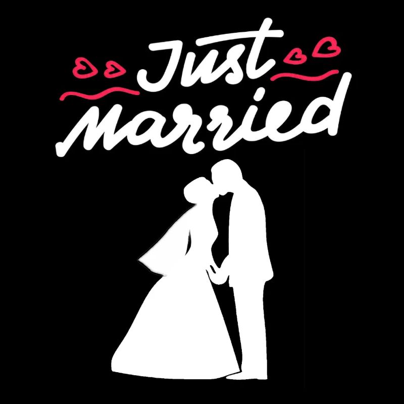 gerade geheiratet Hochzeitspaar Hochzeit Geschenk