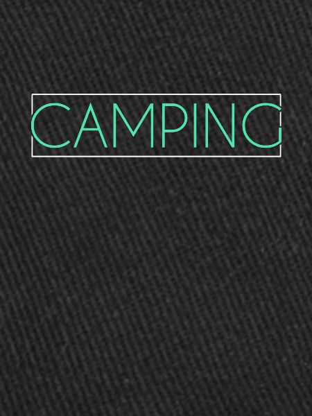 camping lettering
