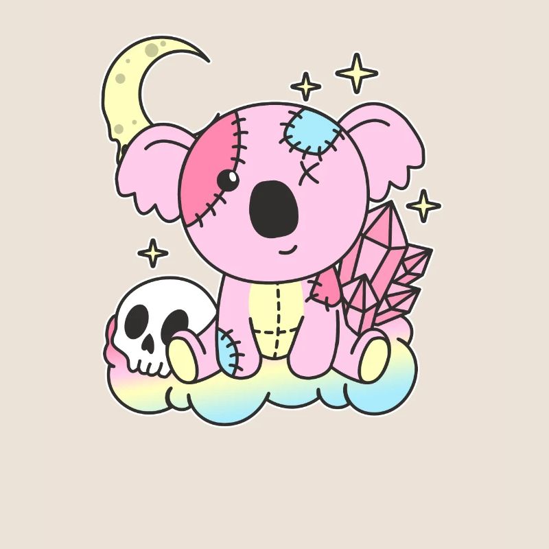 Kawaii Gothic Koala Pastel Gothic Goth