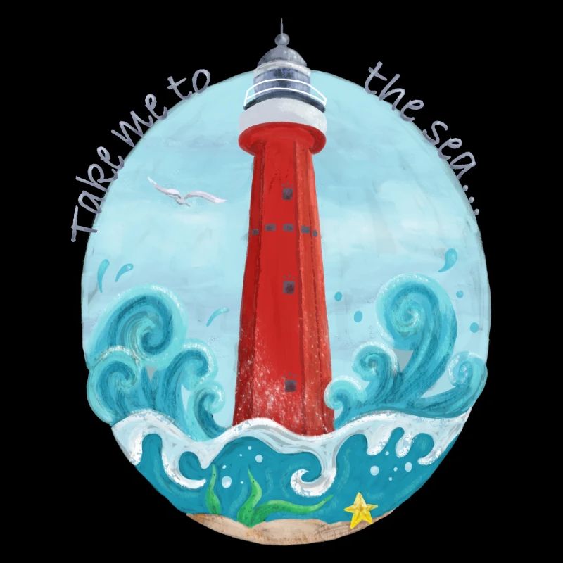 Phare. Mer. Vacances à la mer