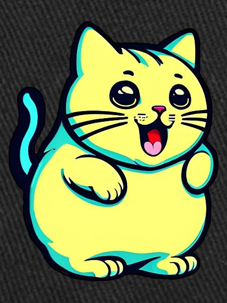 Chat jaune mignon