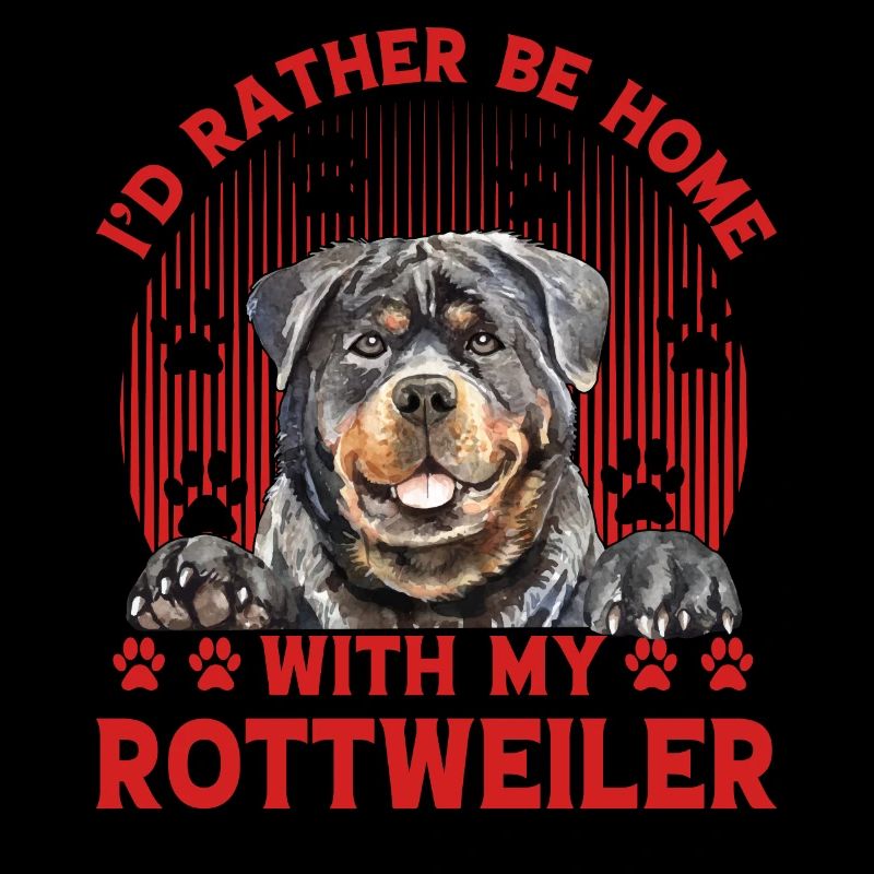 Je préfère être à la maison avec mon Rottweiler
