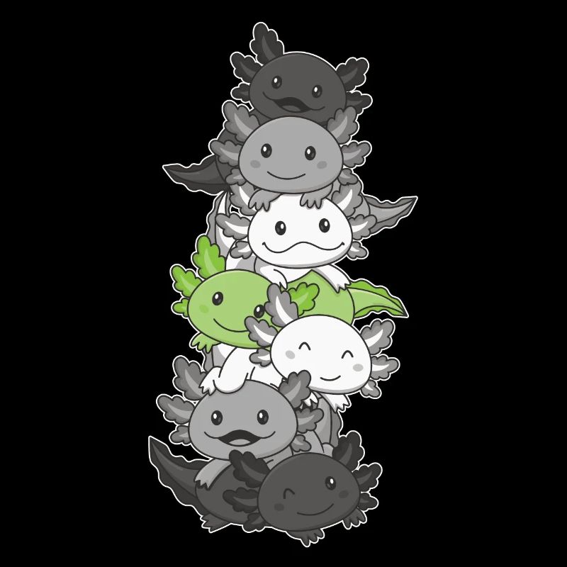 Drapeau Agenre Fierté LGBTQ Mignon Axolotl Stack