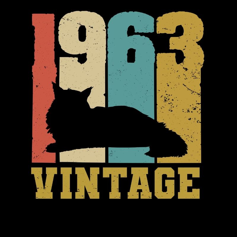 1963 vintage katze maine coon