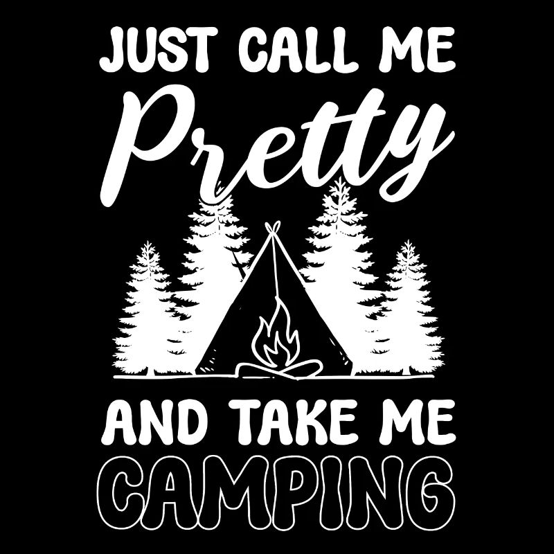 Pretty Camping Girl Backpacker