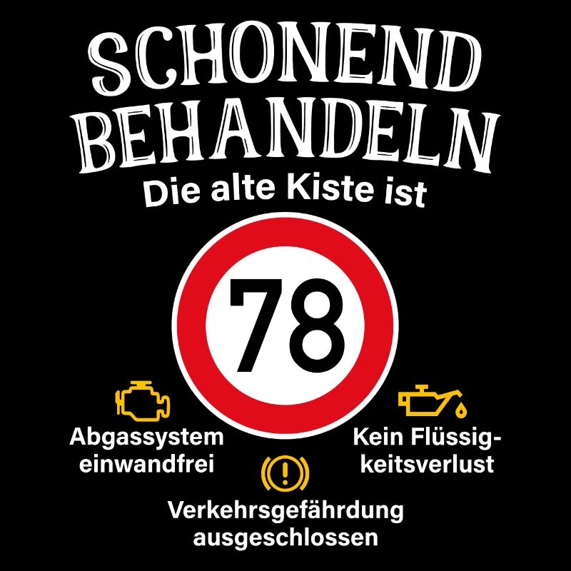 78. Geburtstag Schonend Behandeln 78 Alte Kiste 78