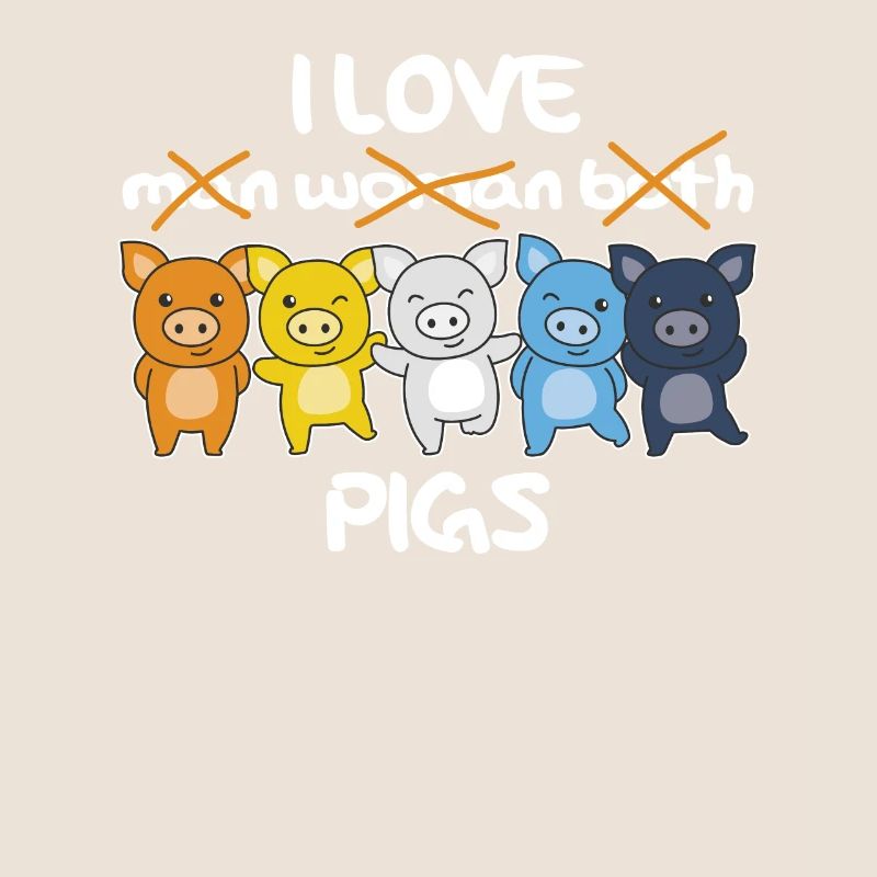 Aroace Flag Pride LGBTQ cute pig