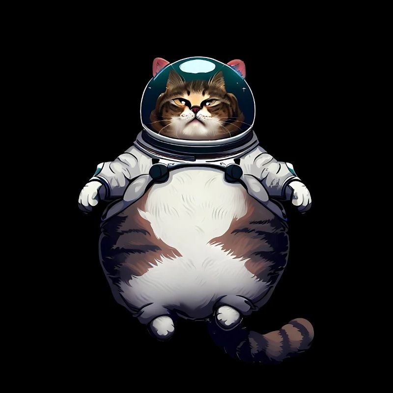 Fette Astronaut Katze