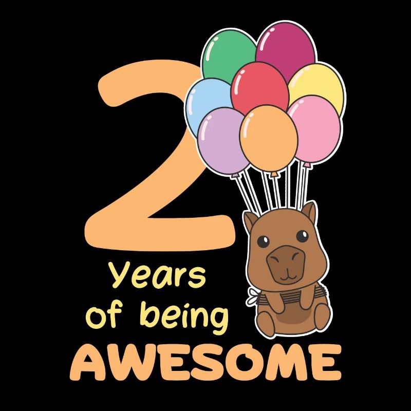 Capybara for 2nd birthday children two years old