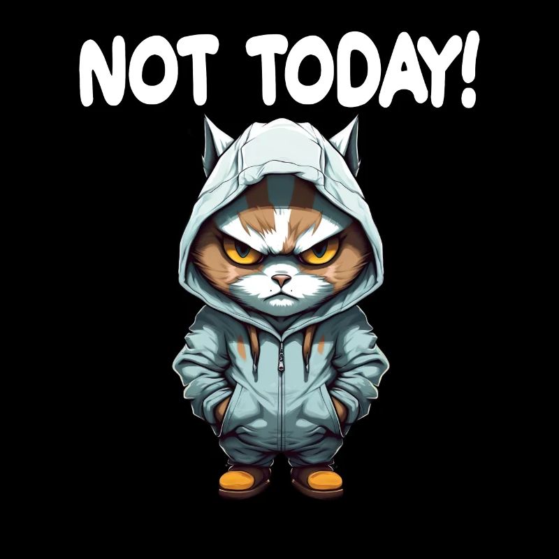 Not Today Katze Schlechte Laune
