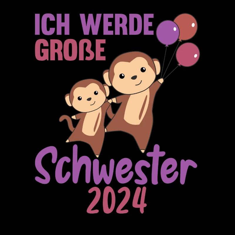 süße Affen Ich werde Große Schwester 2024