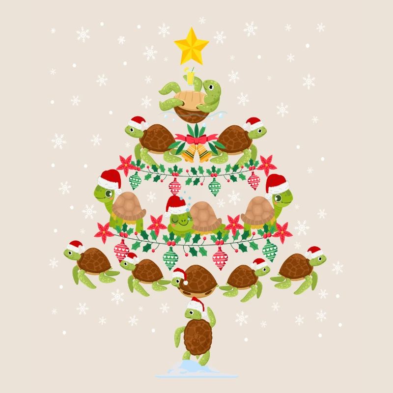 Sea Turtle Tortoise Christmas Tree