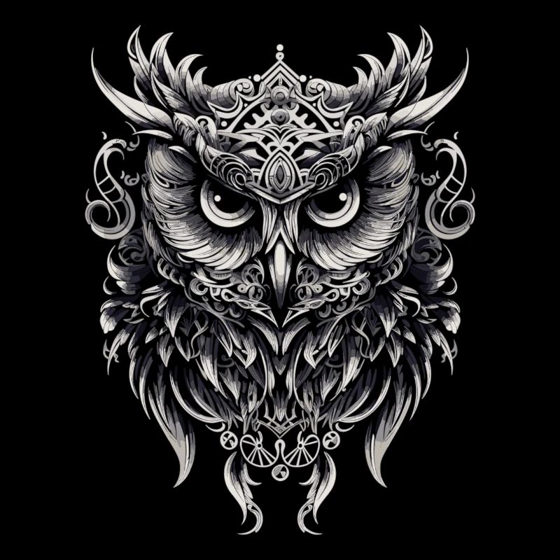 Süße Eule mit großen Augen