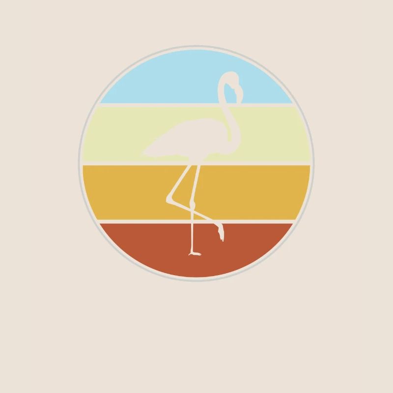 Flamant rose Rétro