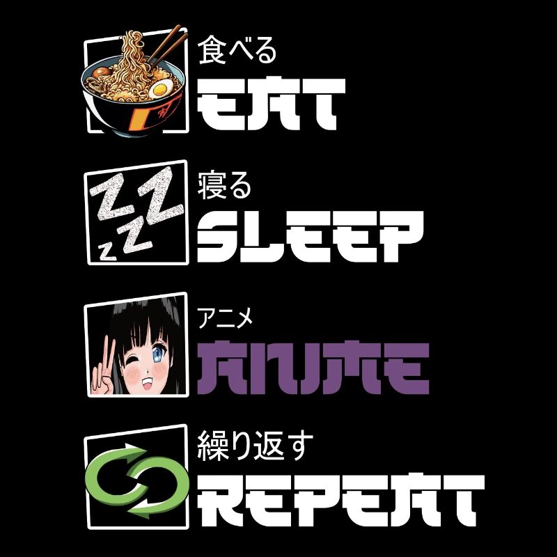 Manger Sommeil Anime Répéter