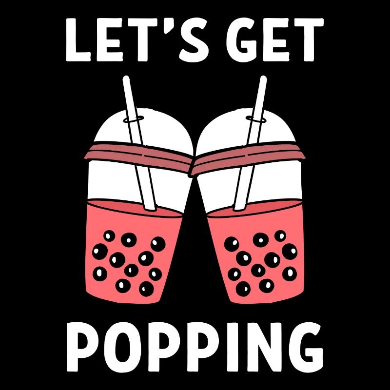 Let's Get Popping Tee mit Milch