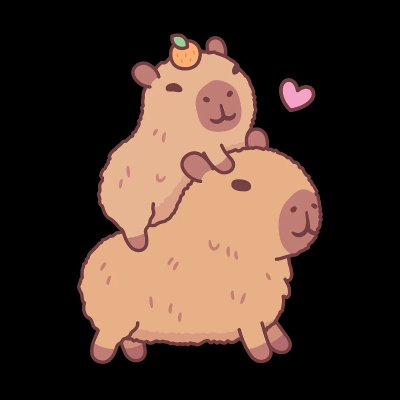 Mignon bébé capybara faisant du stop