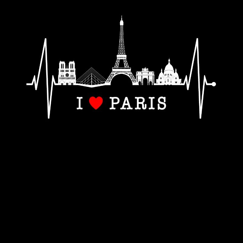 Paris Skyline Herzschlag Eiffelturm Frankreich