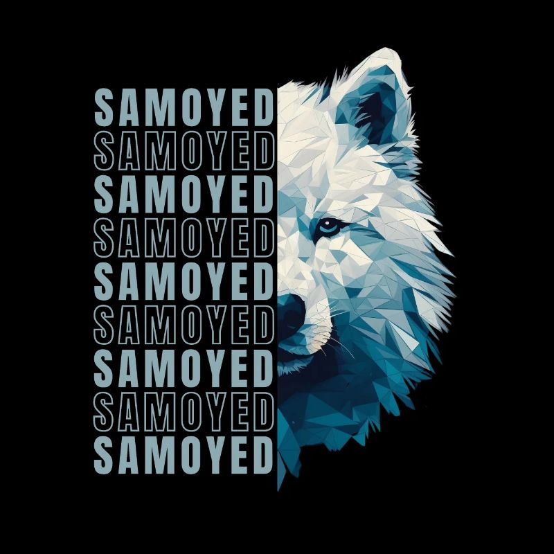 Samoyed Lovers Geometry Samoyed Art