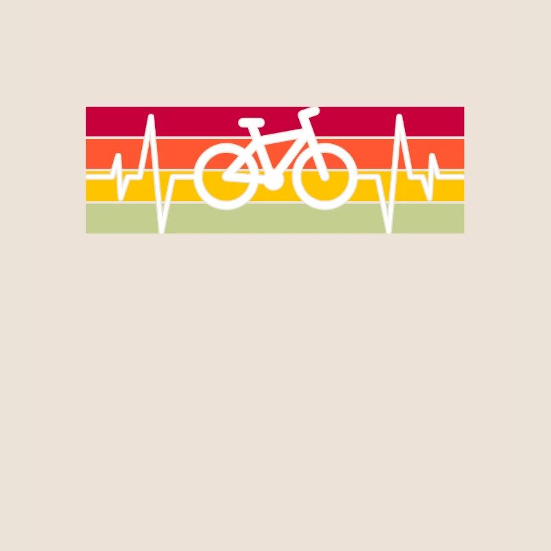 Fahrrad Herzschlag Retro