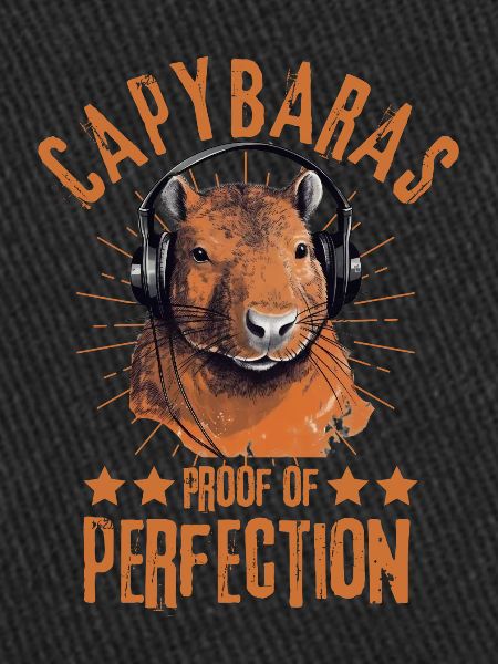 Capybara avec écouteurs