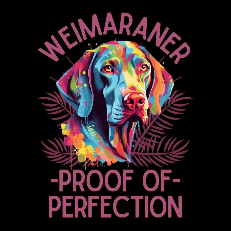 Weimaraner Amateurs d’art coloré de Weimaraner