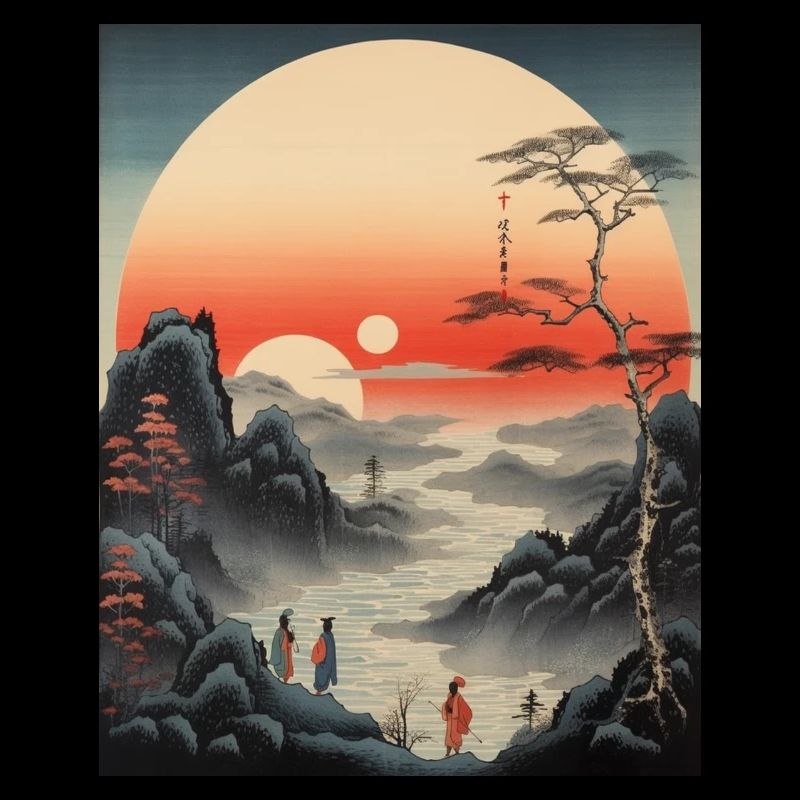 Ukiyo-e Sunset