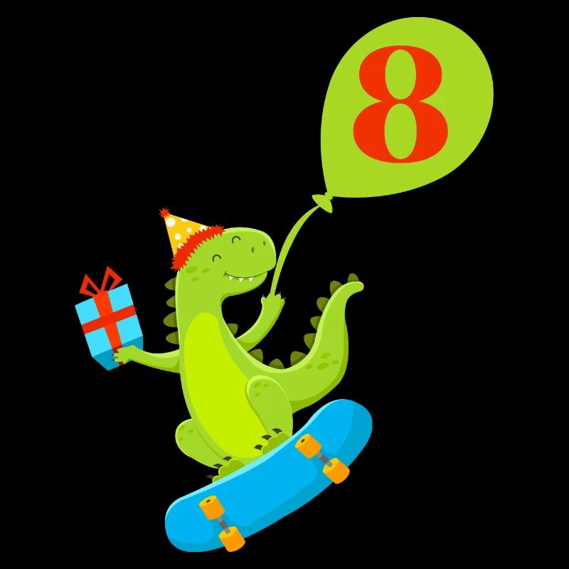 8. Geburtstag Niedlicher Dinosaurier