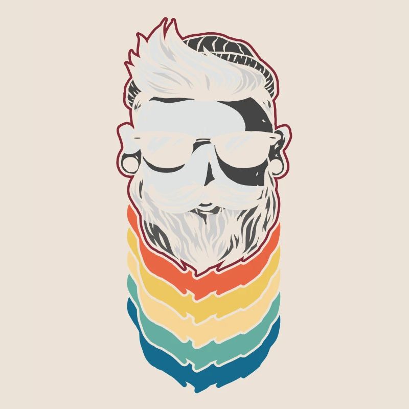 Beard Lover Bearded Man Retro