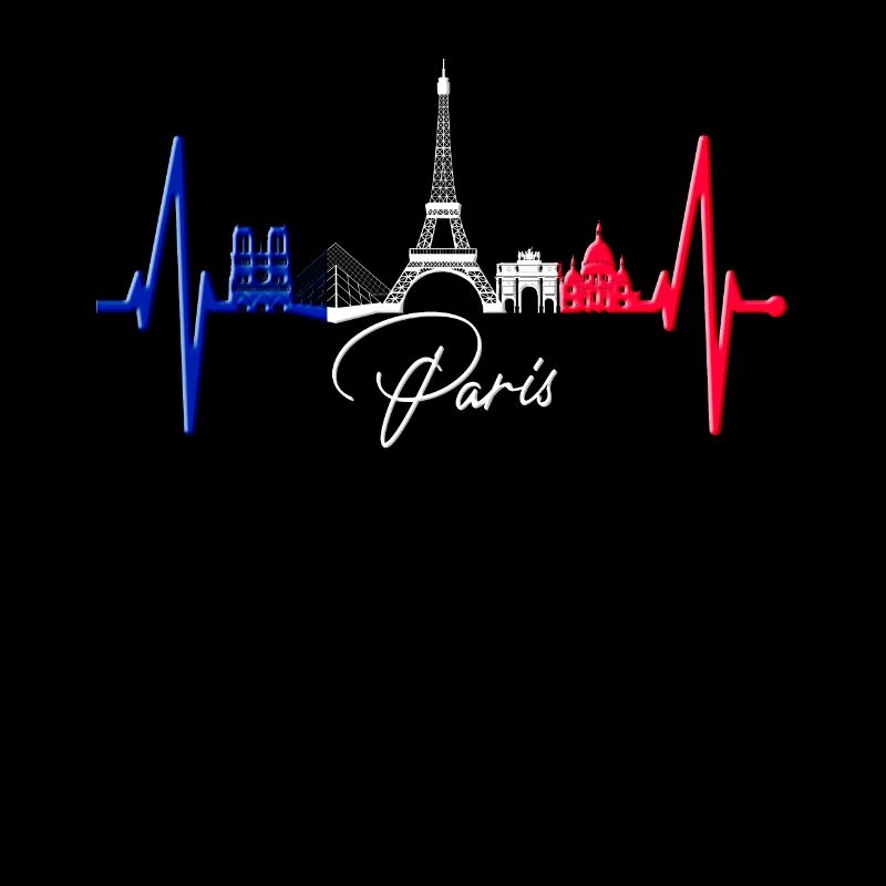 Paris Skyline Herzschlag Eiffelturm Frankreich