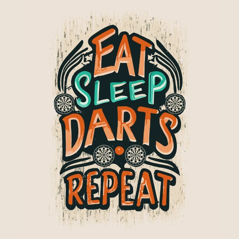 Eat Sleep Darts Repeat Dart Spruch