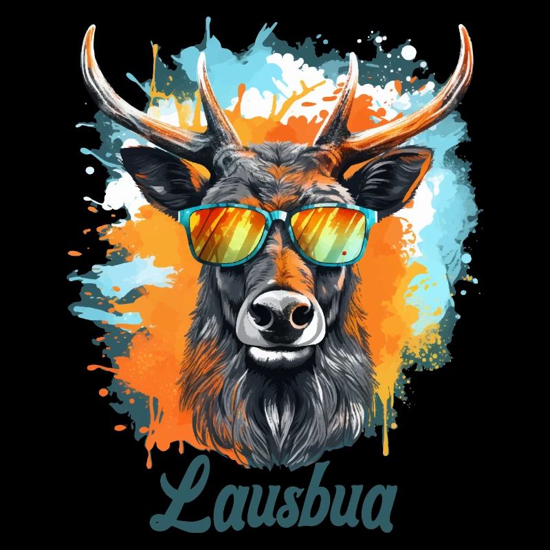 Hirsch Lausbua Kunst Krafttier Dorffest