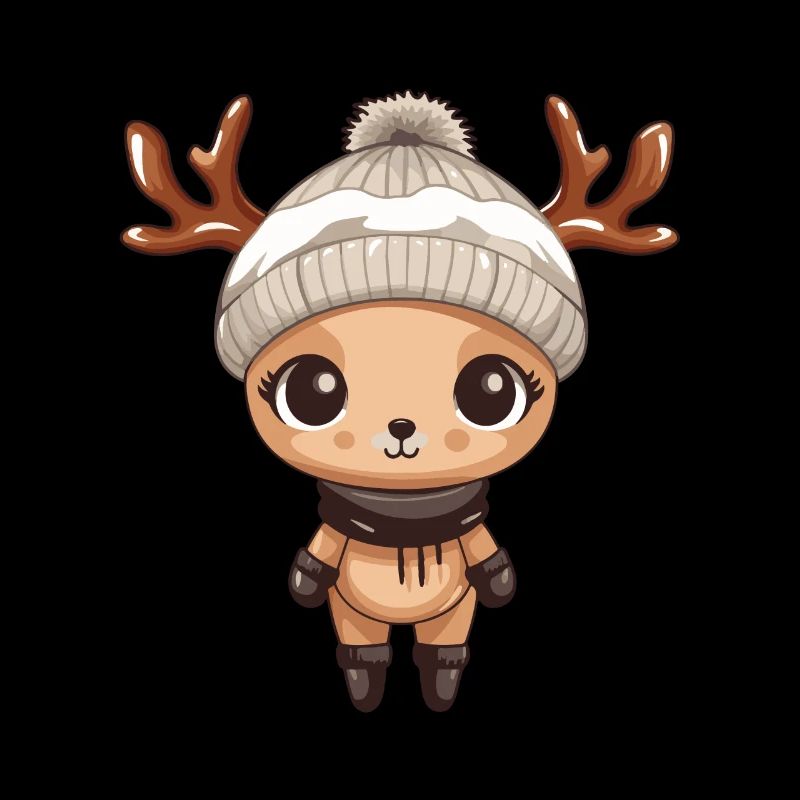 Bande dessinée d’hiver de cerf