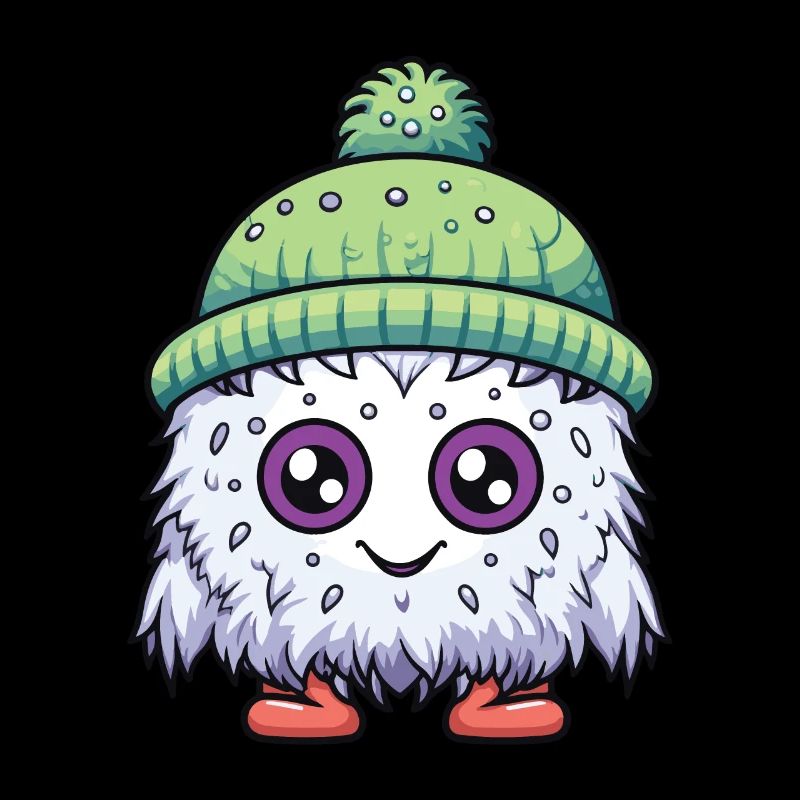Bacilles d’hiver froids comique mignon