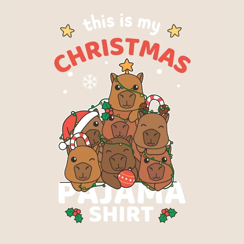 Pyjama de Noël Capybara de Noël