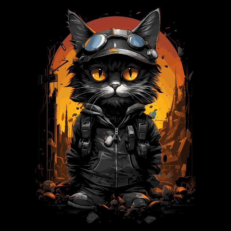 Chaton mignon avec des lunettes de soleil