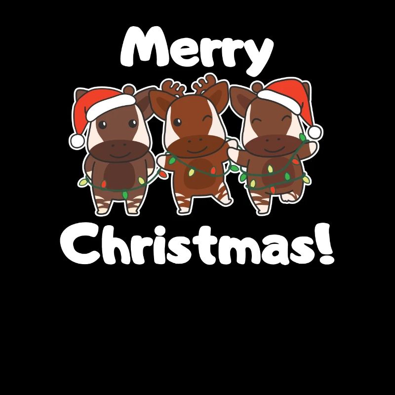 Okapi Christmas Winter Animals Okapi