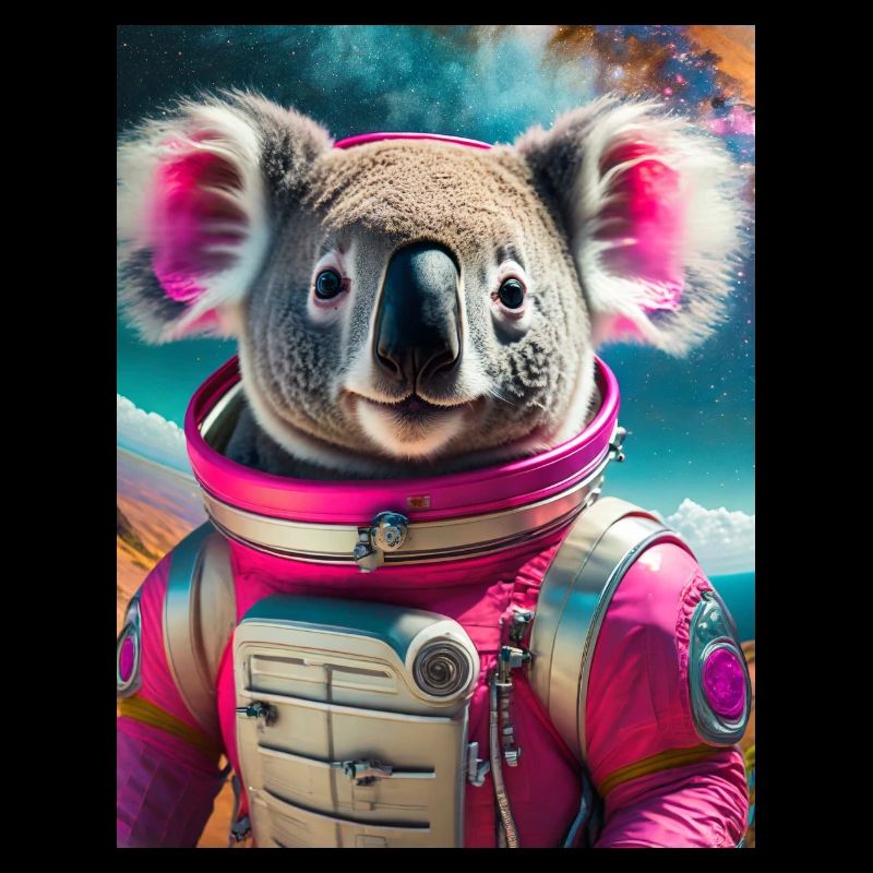 koala avec robe d’astronaute