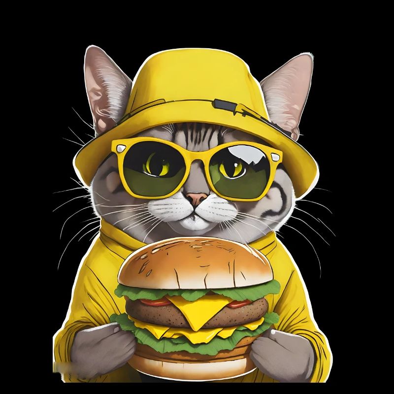 Katze mit gelbem Hut