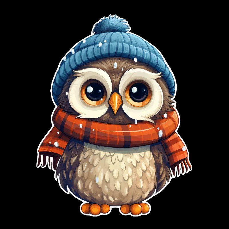 Hibou mignon d’hiver