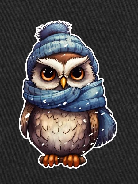 Hibou mignon d’hiver