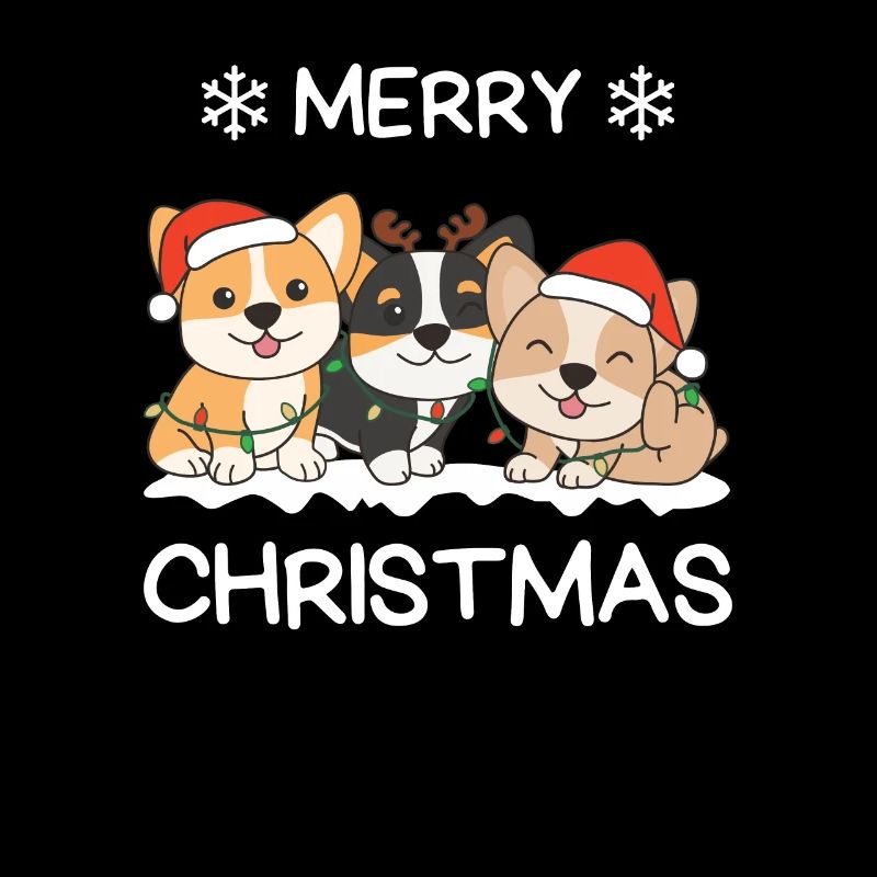 Frohe Weihnachten Corgi Heiligabend Hunde