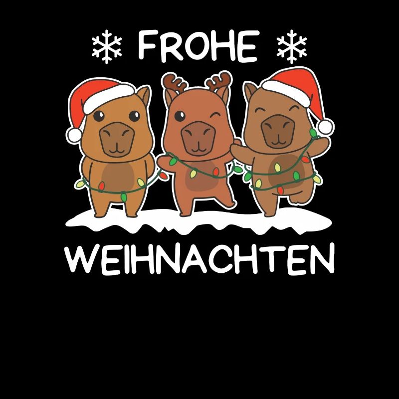 Frohe Weihnachten Capybara Heiligabend Capybaras