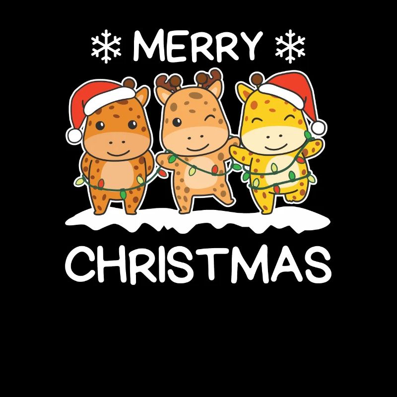 Frohe Weihnachten Giraffe Heiligabend Giraffen