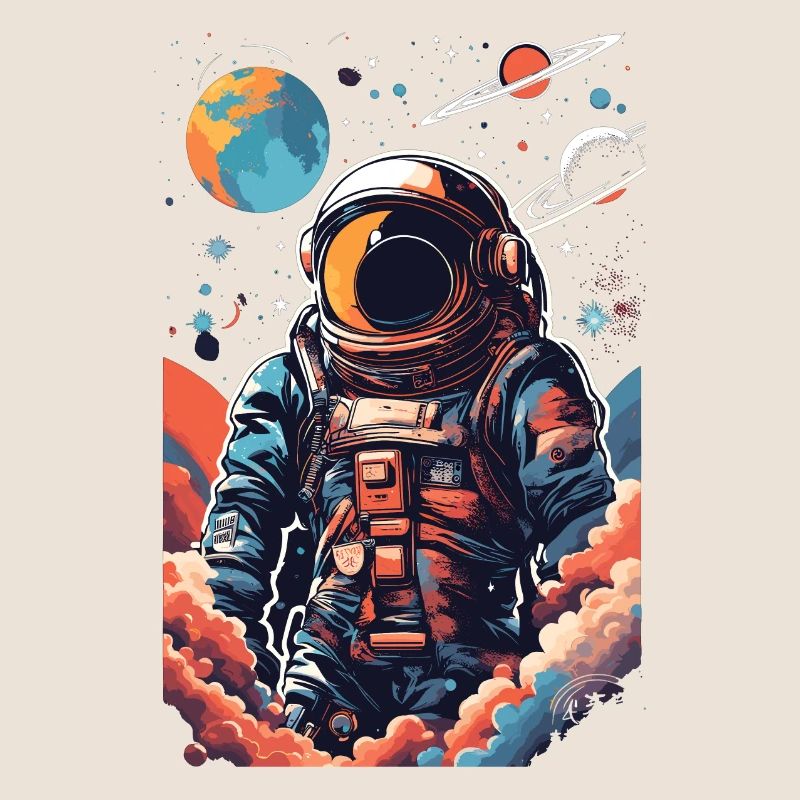 Astronaute cool dans l’espace