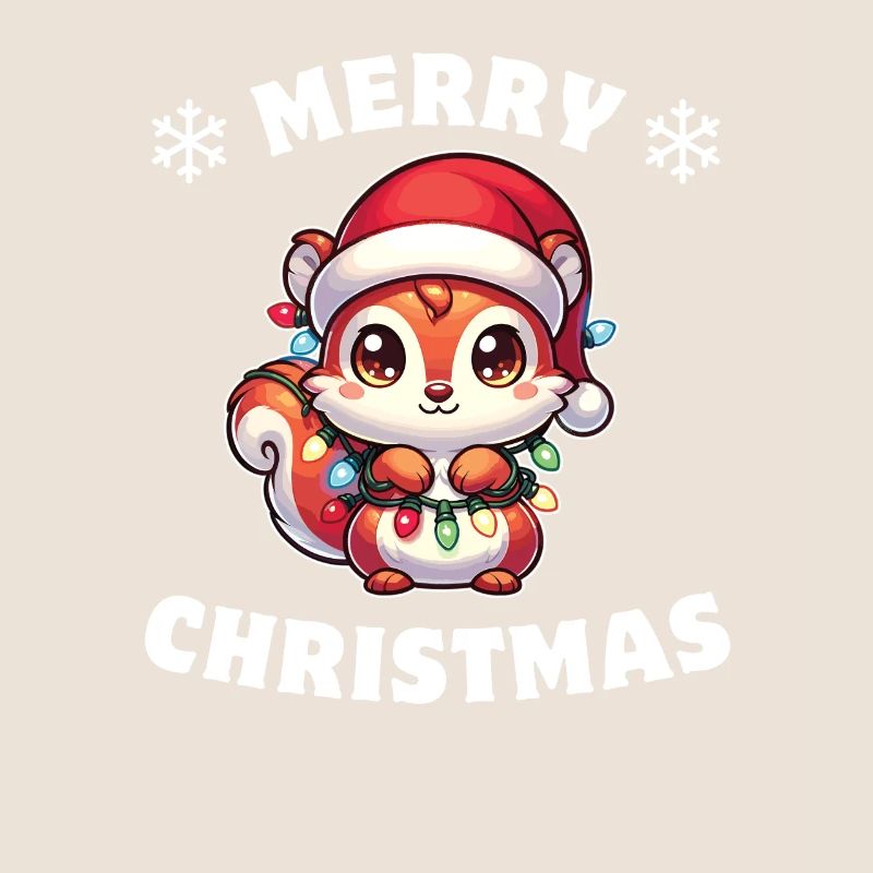 Weihnachten Lichterkette Eichhörnchen