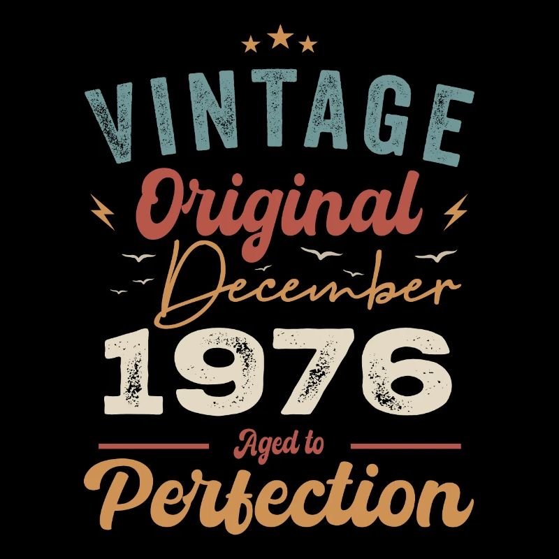 Vintage Geburtstag - Dezember 1976 - Geschenkidee