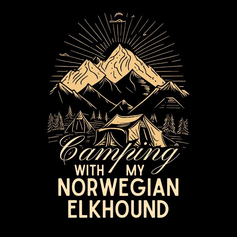 Norwegian Elschhound Camping Camping Elkhound