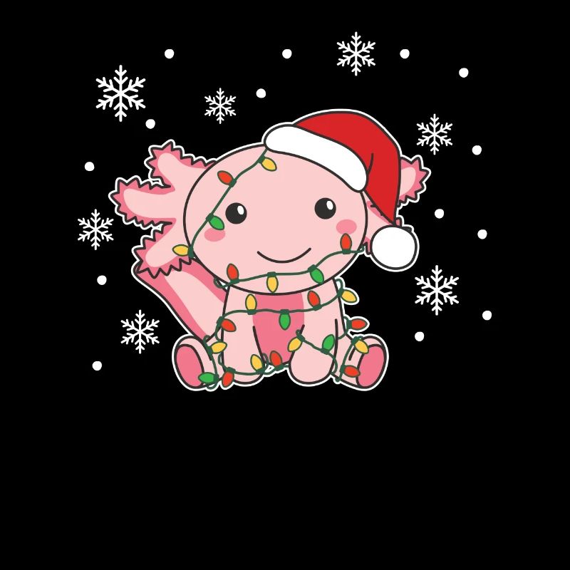 Axolotls Christmas Winter Animals Axolotls